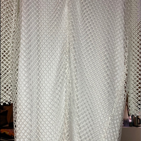 Fishnet Rebdolls White Dress with scrunch back - Picture 6 of 11